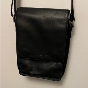Derek Alexander Black Leather Crossbody Bag